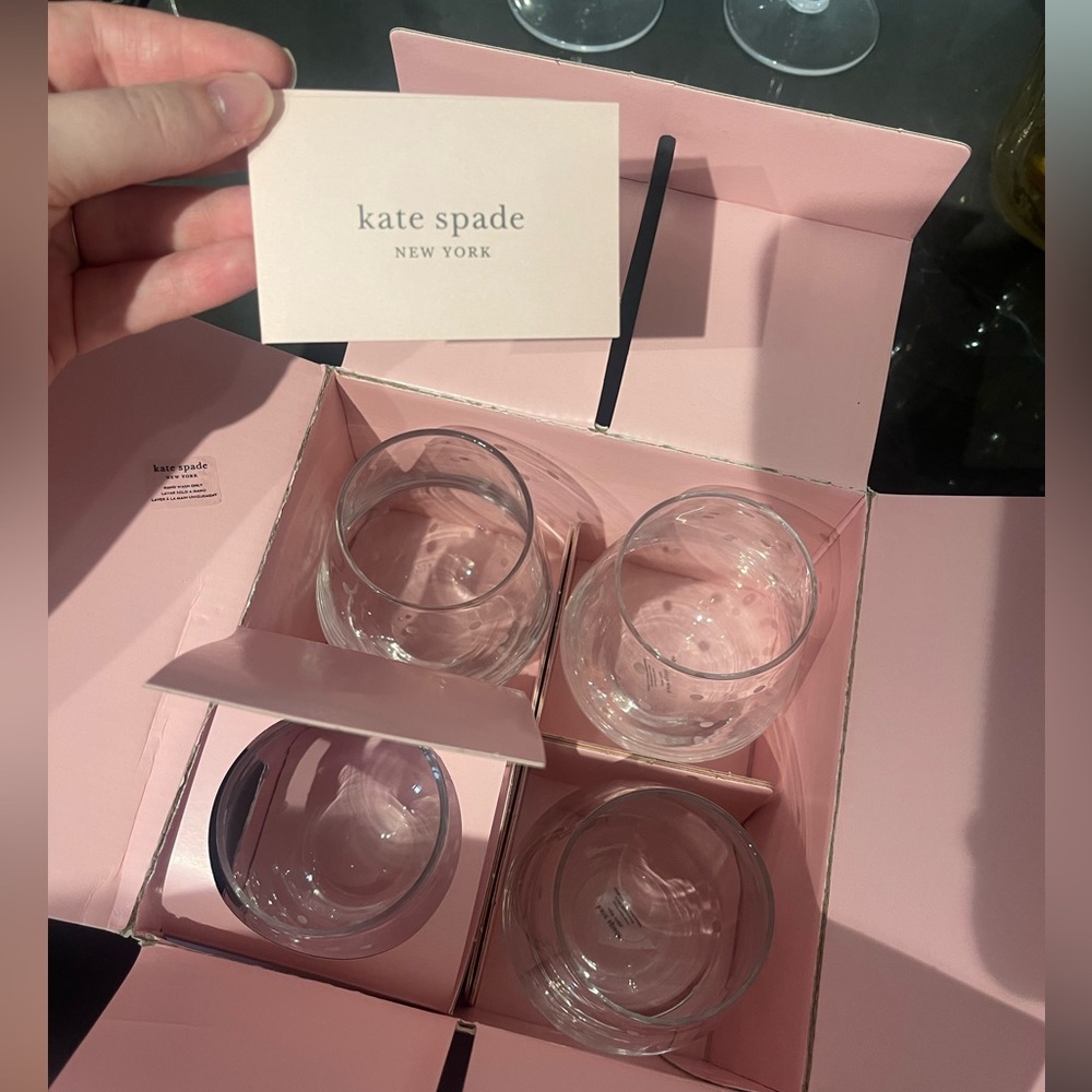 Kate Spade Lenox Larabee Dot Wine Glasses